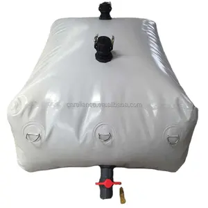 Tanque de água inflável portátil em PVC 200000 litros de lona cinza flexível