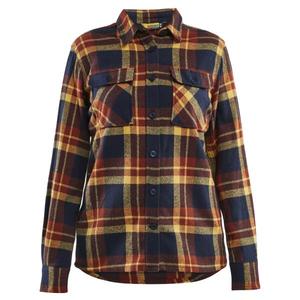 BLAKLADER - 321811685986XL Camisa de franela Mujer Rojo/Azul marino oscuro-EAN 7330509907696 CAMISAS DE TRABAJO - Product Image 1