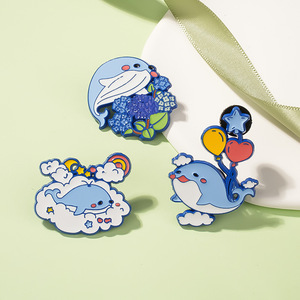 Pins de Esmalte Suave Personalizados, Lindos Pins de Metal con Temática de Ballenas y <span class=keywords><strong>Delfines</strong></span>, Pins de Solapa con Logotipo Personalizado al por Mayor para Regalos Promocionales y Souvenirs - Product Image 5