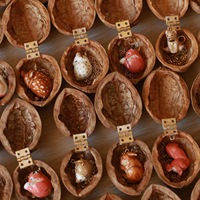 Vente flash : Charme pendentif en céramique simple et mignon, série d'animaux, renard, chaîne en acier inoxydable, boîte à bijoux en noyer, accessoires de collier