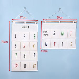 Dorm Sundries Hanging Storage Bag Multi-layered <b>Shelf</b> <b>Hook</b> Hanging Organizer Bag with Cotton Pockets - Product Image 4