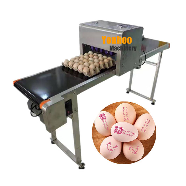 Fully Automatic Ink Nozzle Height Adjustable Egg Printing Stamping Coding Machines on Eggs