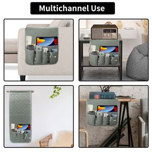 Sofa Handrail Pocket <b>Storage</b> Bag 5 Pockets Couch <b>Remote</b> <b>Control</b> Bracket Bedside <b>Storage</b> Rack Buggy Bag - Product Image 3