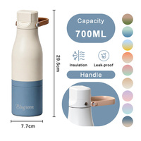 Bouteille d'eau en acier inoxydable à double paroi avec compartiment de rangement, logo personnalisé, isolée sous vide