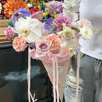Boîte à fleurs cylindrique SEEWIN en carton ondulé Kraft, 47,5x34x34cm, lot de 10, Chine, pour cadeaux et artisanat, vente en gros