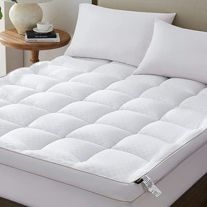 Hotel Mattress Bed <strong>Topper</strong> Extra <strong>Thick</strong> Pillow Top 3 Inch Mattress <strong>Topper</strong> King Size for Firm Mattress - Product Image 2