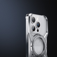 Coques de protection pour iPhone 16 16 Pro Max, produits en dropshipping, coque de téléphone avec cadre métallique et support, antichoc, ultra-fine