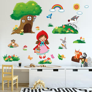 Autocollant mural <span class=keywords><strong>Petit</strong></span> <span class=keywords><strong>Chaperon</strong></span> <span class=keywords><strong>rouge</strong></span>, autocollants <span class=keywords><strong>Petit</strong></span> <span class=keywords><strong>Chaperon</strong></span> <span class=keywords><strong>rouge</strong></span> <span class=keywords><strong>et</strong></span> <span class=keywords><strong>le</strong></span> grand <span class=keywords><strong>loup</strong></span> méchant, papier peint décoratif pour salon - Product Image 4