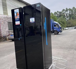 <span class=keywords><strong>Distributeur</strong></span> <span class=keywords><strong>d</strong></span>'<span class=keywords><strong>eau</strong></span> douce côte à côte à double porte de grande capacité Panneau en verre noir Réfrigérateur ménager électrique en acier inoxydable - Product Image 4