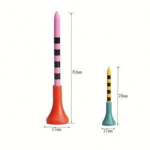 Tees de golf en plastique personnalisés avec logo, 83 mm, avec tête en caoutchouc souple - Tees de golf durables pour le practice et les cadeaux promotionnels - Product Image 2