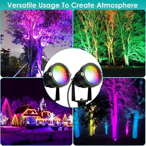 Foco LED <span class=keywords><strong>de</strong></span> Jardín con Cambio <span class=keywords><strong>de</strong></span> Color, IP65 Impermeable, Bajo Voltaje, Colorido, con Estaca y Control Remoto - Product Image 6