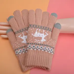 Sarung tangan rajut dewasa universal jari hangat musim dingin sarung tangan ajaib grosir