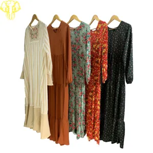 Dubai Muslim Plain Premium Dress Abaya Secondhand Clothing Second Hand Items