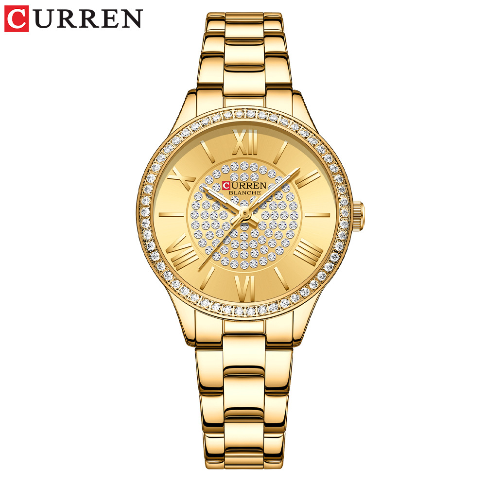 Curren Blanche - Luxury Gold Ladies Watch with Stainless