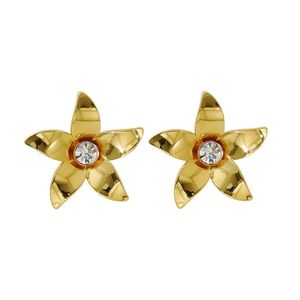ZOGXIN Gold Flower <b>Stud</b> <b>Earrings</b> With Pearl And Zircon For Women Everyday Wear - Product Image 5