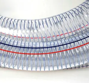 高压PVC钢丝螺旋增强软管，用于水油粉吸入排放输送