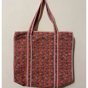 Sac fourre-tout matelassé en coton de haute qualité, style bohème, broderie florale, imprimé bloc, ensemble de sacs à bandoulière personnalisés, vente en gros pour les marchés - Product Image 1