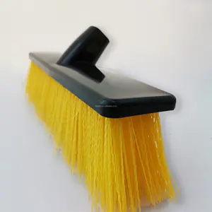 Outdoor Deck Brush With Long Handle And Stiff Bristles Heavy Duty Push Broom For Cleaning Driveway