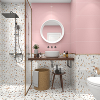 Carreaux de céramique en terrazzo de 300x600 mm, finition brillante polie, plusieurs couleurs, prix compétitif d'usine pour les murs de salle de bain et de cuisine