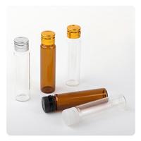 Flacon en verre ambré cylindrique droit de 5 ml, 10 ml, 15 ml pour liquides oraux, soins de santé, ou recharge de vinaigre