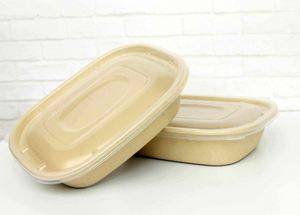 Compostable Biodegradable Paper-Based Food Box Eco-Friendly Candy Salad Packaging <b>Container</b> Plastic-Free for <b>Takeaway</b> Delivery - Product Image 3