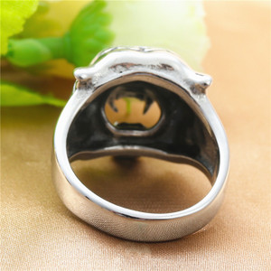 Tiger Head <b>Ring</b> Men's Stainless Steel Retro Gold Animal Shape Punk Style Jewelry Gift - Product Image 3