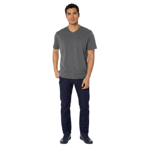Blank Custom Logo Sports Men Oversized <b>Tshirts</b> with Logo men v neck plain half sleeve <b>tshirt</b> - Product Image 1