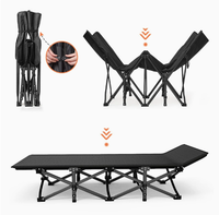 Lit pliant portable léger et moderne en acier pour le bureau, l'extérieur, les voyages, le camping, la chambre à coucher