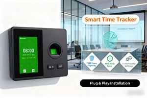 เครื่องบันทึกเวลาเข้า-ออกสำหรับพนักงาน หน้าจอสัมผัส 4.3 นิ้ว รองรับหลาย<span class=keywords><strong>ภาษา</strong></span> พร้อมระบบสแกนลายนิ้วมือและ RFID  ใช้กุญแจกดเข้า-ออก - Product Image 5
