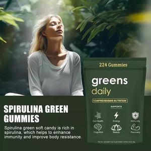 Suplemento Vegano de Espirulina Verde en Gomitas de Oso 224, Marca Privada OEM, Gran Venta, Promueve la Digestión, 28 Paquetes para Adultos - Product Image 3