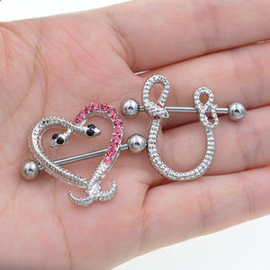 Piercing <span class=keywords><strong>de</strong></span> pezón hipoalergénico <span class=keywords><strong>de</strong></span> acero quirúrgico 316L joyería piercing en forma <span class=keywords><strong>de</strong></span> corazón <span class=keywords><strong>de</strong></span> serpiente <span class=keywords><strong>de</strong></span> circón <span class=keywords><strong>de</strong></span> titanio a <span class=keywords><strong>precio</strong></span> mayorista - Product Image 3