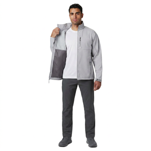 Customized Size Premium Quality Hot Sale Men <b>Canvas</b> Soft Shell Jacket New Arrival Best Manufacture Breathable <b>Plain</b> Front Logo - Product Image 1