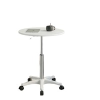 Bureau d'ordinateur mobile en bois avec roulettes, réglable en hauteur, petite table de chevet, poste de travail debout, modèle BOZ011
