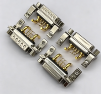 Conector D-Sub de Combinación de Alimentación y Señal 7W2, Enchufe/Toma de Corriente de Ángulo Recto con Pines para Soldar, 10A 20A 30A 40A