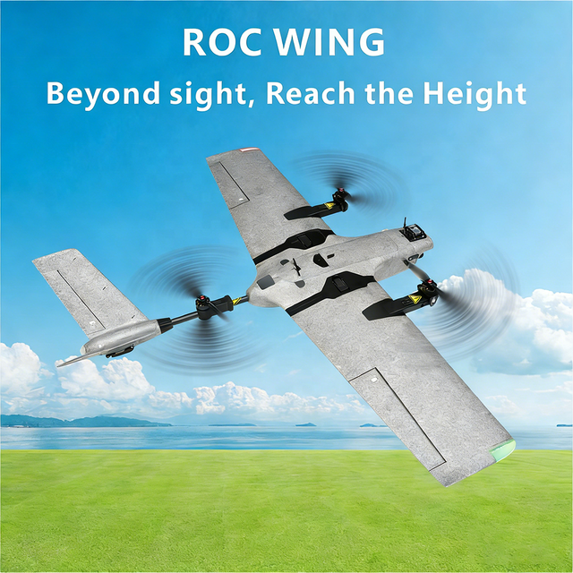 ROC WING Y3 VTOL Vertical Remote Control Aerial Photography 1080P 40-60KM FPV Fixed Wing Large Outdoor Toy