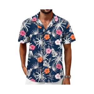 Camisa Hawaiana Casual para Hombre, Estilo Tropical 2025, Manga Corta con Botones, para Playa, Luau, <span class=keywords><strong>Aloha</strong></span>, Vacaciones, Crucero, con Estampado Floral - Product Image 1