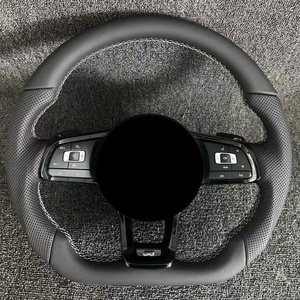 <span class=keywords><strong>Volante</strong></span> Deportivo Personalizado R-Line de Fondo Plano, Completamente en Cuero, para Volkswagen VW Passat <span class=keywords><strong>Golf</strong></span> 7 MK7 Mk7.5 Polo Tiguan Jetta <span class=keywords><strong>GTI</strong></span> - Product Image 5