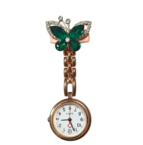 Hot Selling Cheap Custom Logo Luminous Quartz Pocket Nurse Watch Keychain Medical Women Open Face Quartz Pocket Watch - Product Image 1