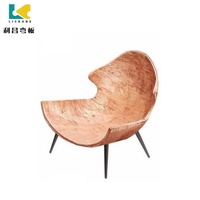 Chaise en contreplaqué d'eucalyptus de style moderne avec siège de dossier de construction cadre de meubles en bois pour hôtel chambre à coucher salle à manger salon