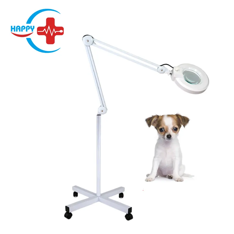 HC-R044 Plancher Debout LED Loupe avec Lumière LED Lampe Loupe pour Vétérinaire/Animal/Animal