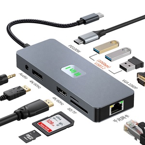 SYONG qualità verificata 11 in 1 Usb C Hub USB 3.2 10Gbps LAN 1000Mbps Dual <span class=keywords><strong>HDMI</strong></span> modalità estesa 4K 60Hz <span class=keywords><strong>HDMI</strong></span> per computer portatile Macbook HP - Product Image 2