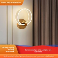 Applique Murale LED Encastrée Moderne Minimaliste et Confortable avec Abat-jour Créatif en Aluminium et Acrylique, Intensité Réglable, pour Chambre, Salon, Salle à Manger, Bureau
