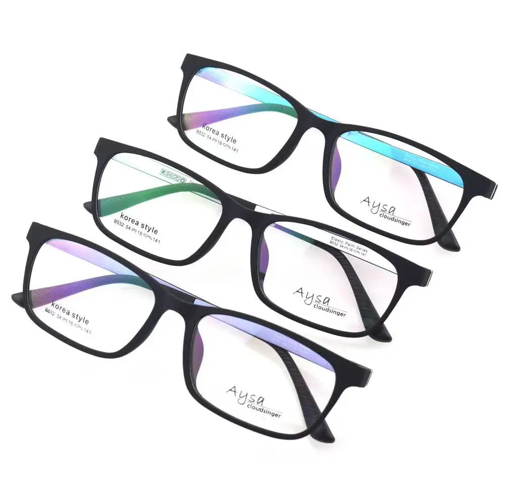 Promotionele Trendy TR90 Optische Frame In Voorraad Klassieke Bril Unisex Brillen