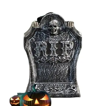 Halloween props haunted house yard decoration up and down ghost skeleton animated tombstone glowing prank props decoration