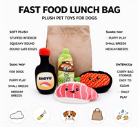 Tas Makan Siang Sushi Plush + Mainan Anjing Kucing Interaktif untuk Membersihkan Gigi dan Mengurangi Stres OEM Private Label