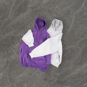 Sudaderas con capucha personalizadas de fabricante, sudaderas con capucha de gran tamaño de color sólido para hombre, Jersey de algodón de lana pesado de alta calidad - Product Image 4