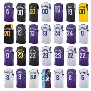 Vente en gros de maillots de basket-ball pour hommes Utah J <span class=keywords><strong>Azz</strong></span> en stock, BAILEY's # 19 options respirantes à séchage rapide, tailles plus grandes, 100% polyester - Product Image 1