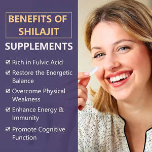 Résine Himalayan Shilajit Comprimé Riche <span class=keywords><strong>en</strong></span> Acide Humique et 85 Minéraux Améliore la Force Masculine Capsule Shilajit - Product Image 3
