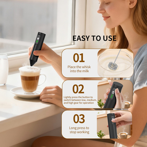 Fouet Électrique Sans Fil à Piles, Mousseur à Café Portable 3 Vitesses, Mini Mélangeur Matcha pour <span class=keywords><strong>Latte</strong></span> et Matcha - Product Image 5