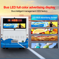 Aplicación programable Bus Ventana trasera Led Publicidad Pantalla Gps Bus Inteligente A todo Color Led Línea Marca Fabricantes Venta directa
